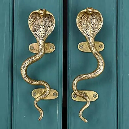 Snake Design Shape Antique Style Handcrafted Brass Door Pull Handles Home Décor