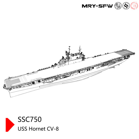 SSMODEL 1/700 Military Model Kit USS Hornet CV-8 Aircraft Carrier Full Hull
