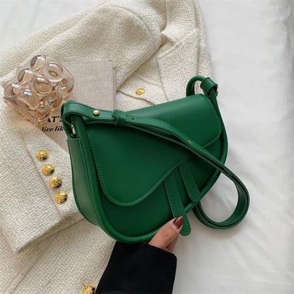Fashion Saddle Bag New Small Shoulder Bags Solid Crossbody Female Messenger Bag