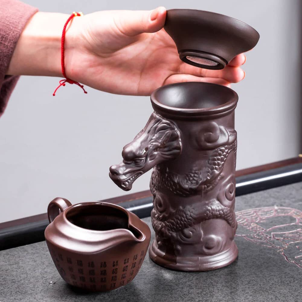 15.2cm Creative Purple Clay Tea Filter Tea Strainer Tea Set Tea Ceremony