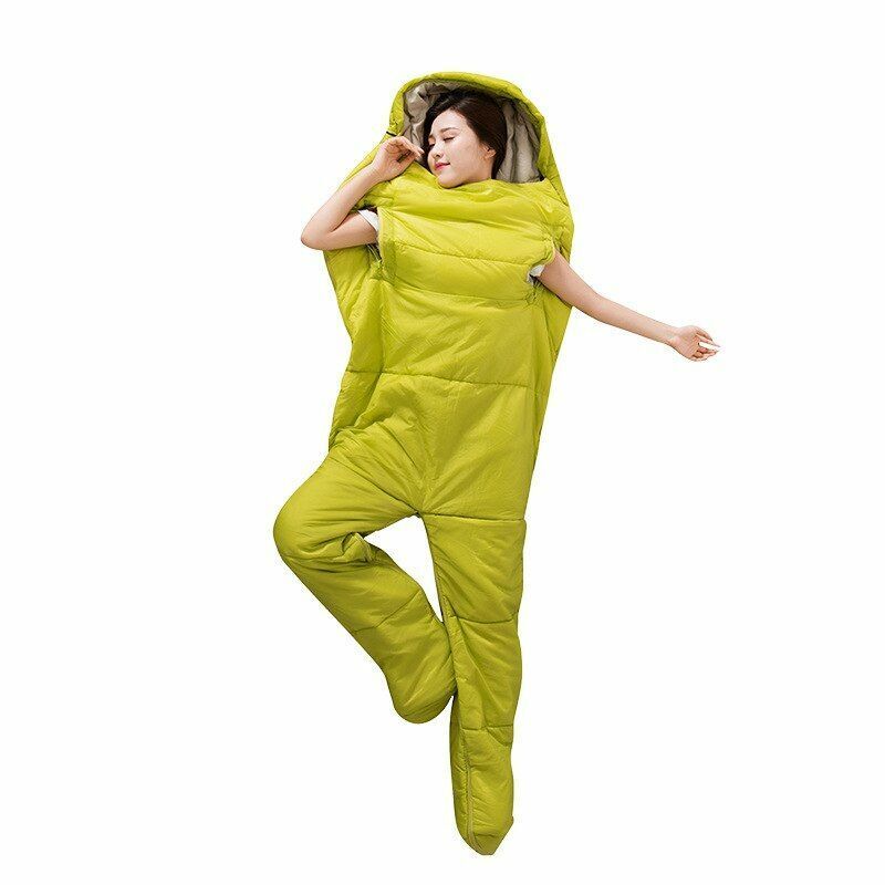 Humanoid Sleeping Bag Outdoor Indoor Thin Warm Camping Travel Nylon 210*80*50CM