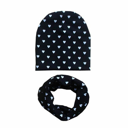 Baby Hats Winter Spring Scarf Sets Cotton Boy Girl Caps Kids Bonnet Beanie Cap