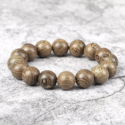 8mm Natural Wooden Beads Bracelet Tibetan Buddha Rosary Handmade Lucky Bracelets