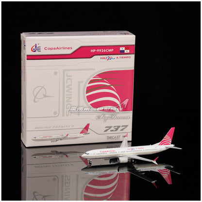 1:400 JC Wings Copa Airlines BOEING 737 MAX 9 Passenger Airplane Diecast Model