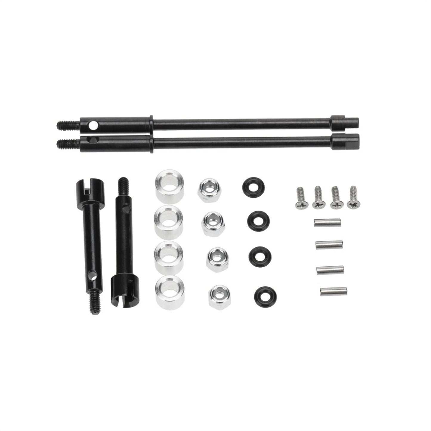 New 4mm Widen Wheel Hub Metal Wheel Axle Set For Axial SCX24 90081 RC Car Parts