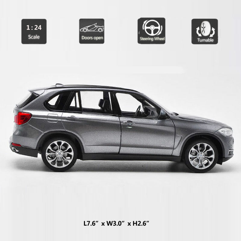 1/24 Scale BMW X5 Model Car Diecast Metal Vehicle Gifts Collection for Men White
