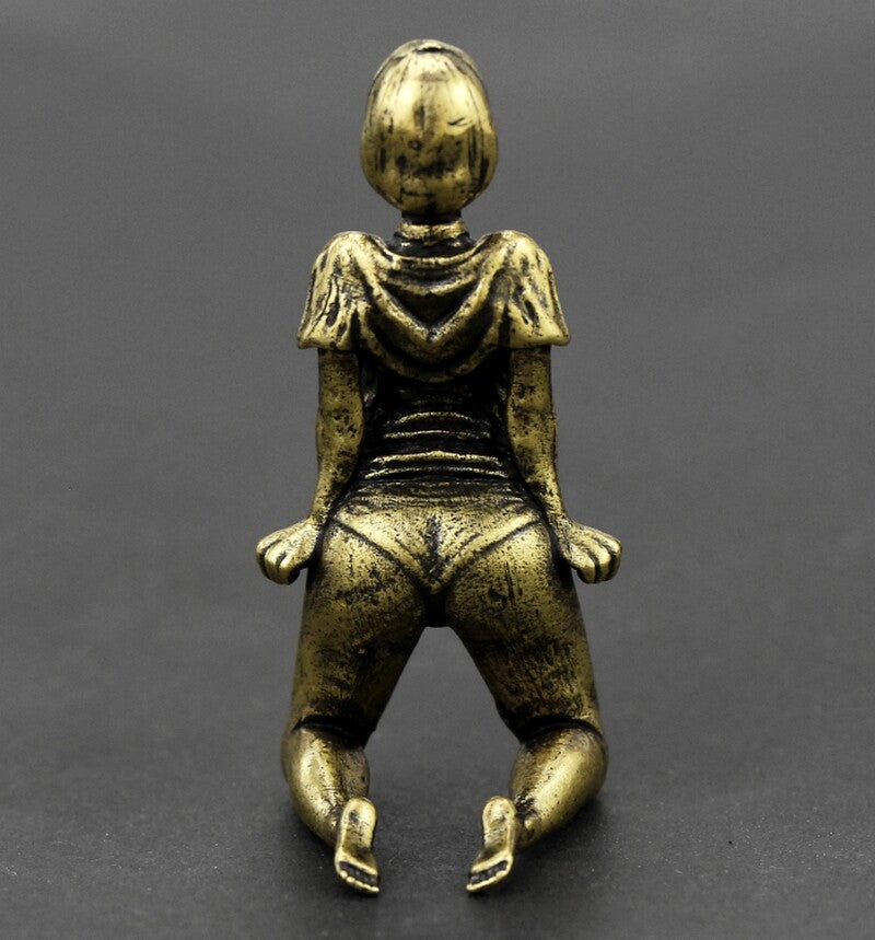 Solid Brass Girl Statue Art Beauty Model Decorative Art -