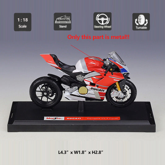 Ducati Panigale V4 S Corse Diecast Motorcycle Model 1:18 Scale Motorcycle Toys