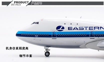 1:200 35CM InFlight EASTERN BOEING 747-100 Passenger Airplane Diecast Model