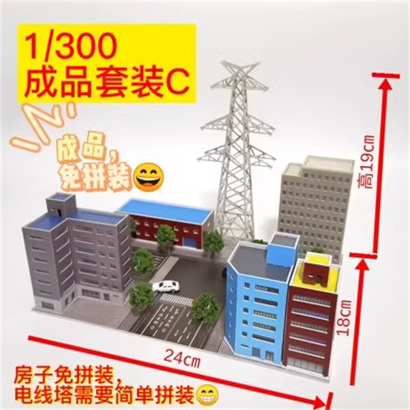 1/300 Scale Building Viaduct City High-Rise Building Model Scene Toy