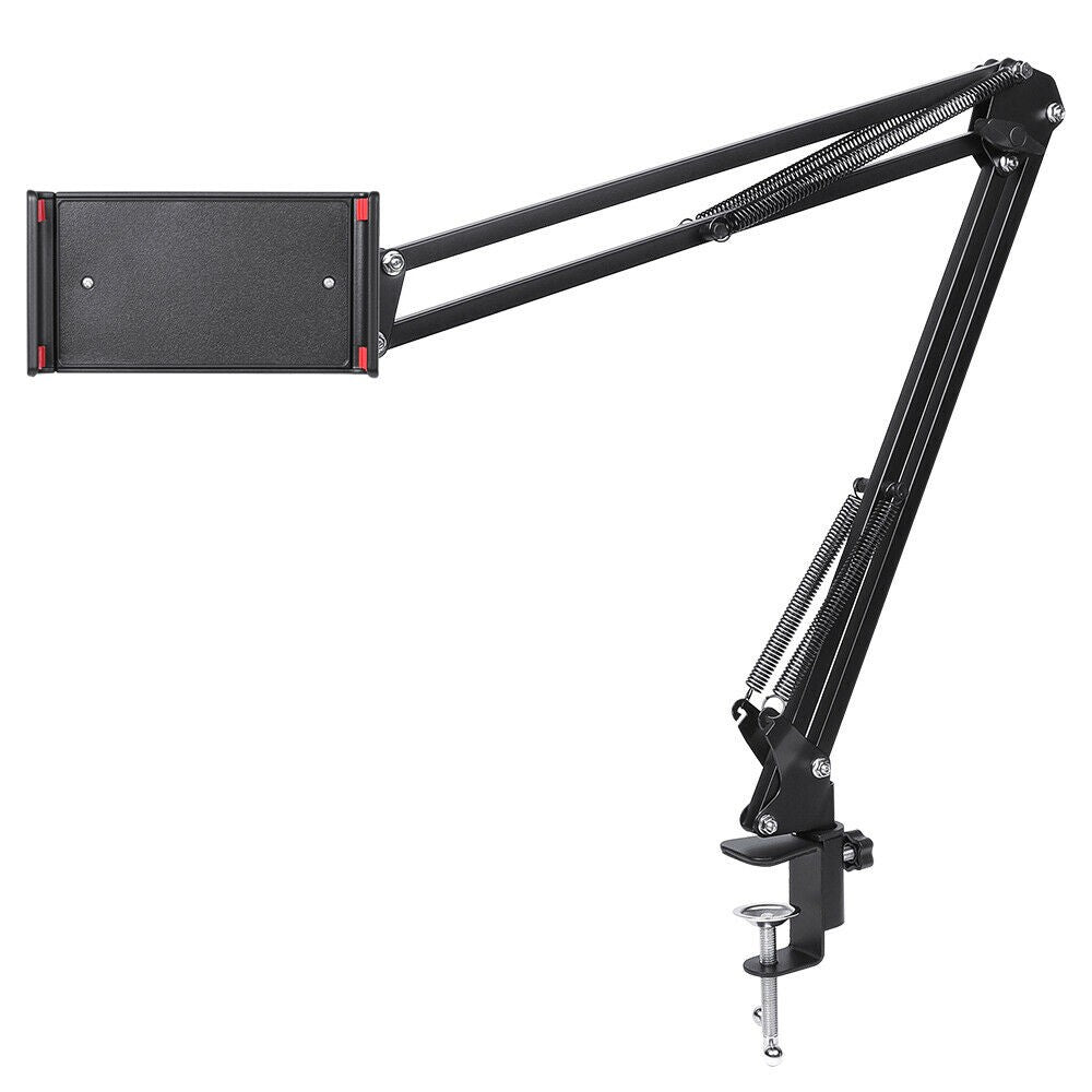 4.72-7" Lazy Bed Phone Holder Folding Long Arm Tablet Stand 360 Rotate Mount