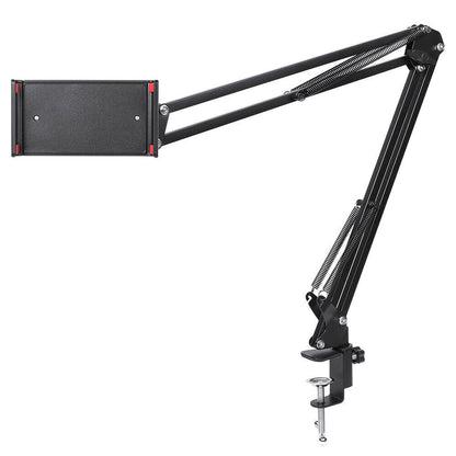 4.72-7" Lazy Bed Phone Holder Folding Long Arm Tablet Stand 360 Rotate Mount