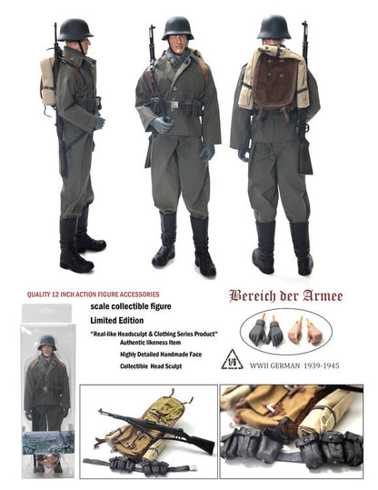 30CM Military Figures model German Infantry set War II soldier Action Figures