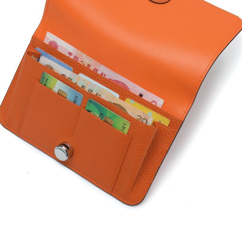 Genuine Leather Passport Cover Unisex Organizer Wallet Long Purse Hasp Money Bag