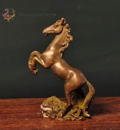 Chinese bronze hand casting horse statue collectable figure tea pet table decor