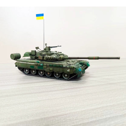 Homemade 1/72 Ukrainian Captured Version T80BV Tank Finished Model Ornament