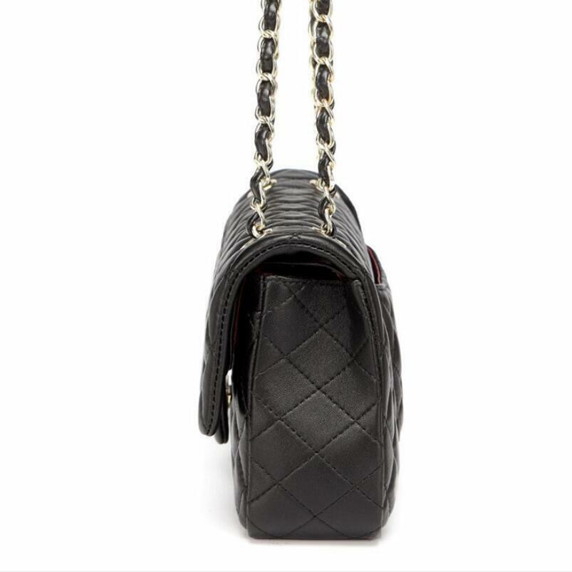 Timeless Women's Leather Tote Quilted Crossbody Shoulder Bag Flap Chain Bag