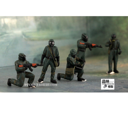 1/72 5Pcs Russian biochemical soldier model #B
