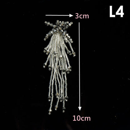 Tassel Nail Bead Cloth Paste Bag Earrings Jewelry Accessories Patch DIY Material
