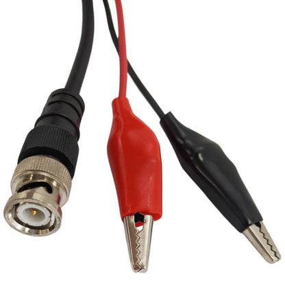 BNC to Red & Black Alligator Clips Test Lead, 36" Coax with 6" Connecting Leads