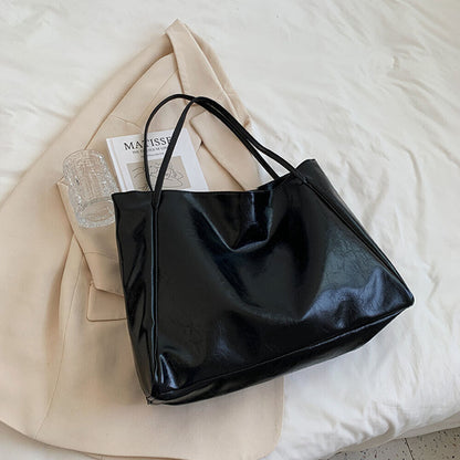 Large-capacity Soft Leather Shoulder Bag Tote Bag Bucket Bag Messenger Bag