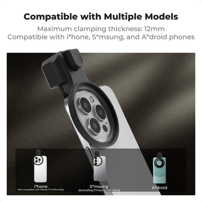 58Mm Press-On Phone Lens Filter Adapter, Compatible with Iphone 17/16/15/14/13/1