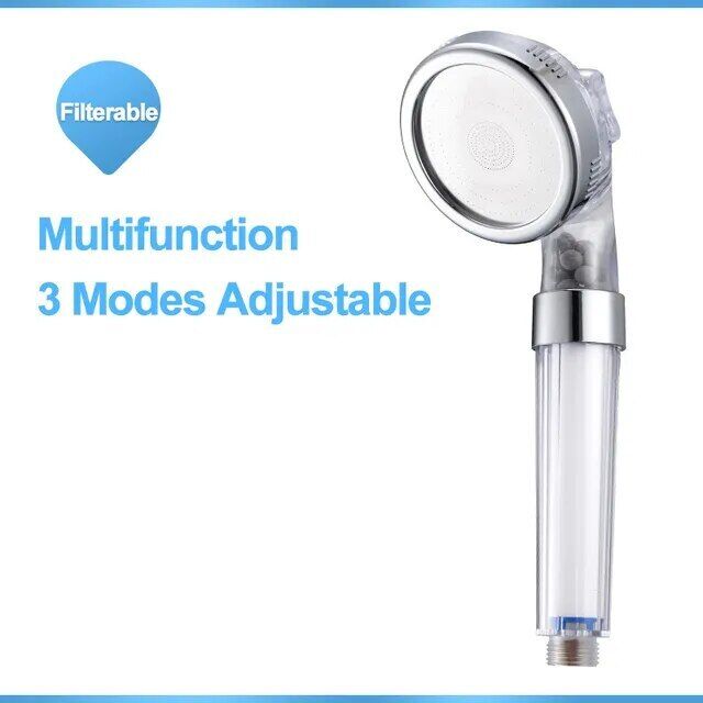 Shower Head 3 Mode High Pressure Saving Water Bath Shower Adjustable Shower Head