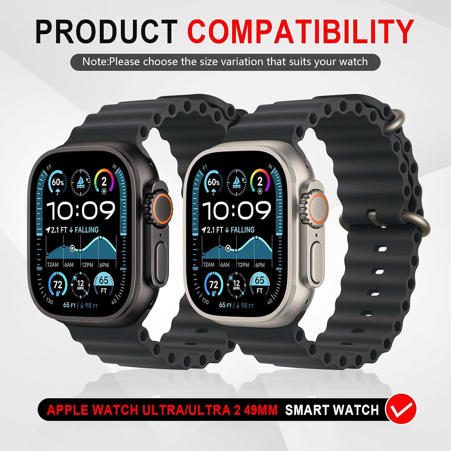 2+2-Pack for Apple Watch Ultra 3/2/1 49Mm Case +Tempered Glass Screen Protector