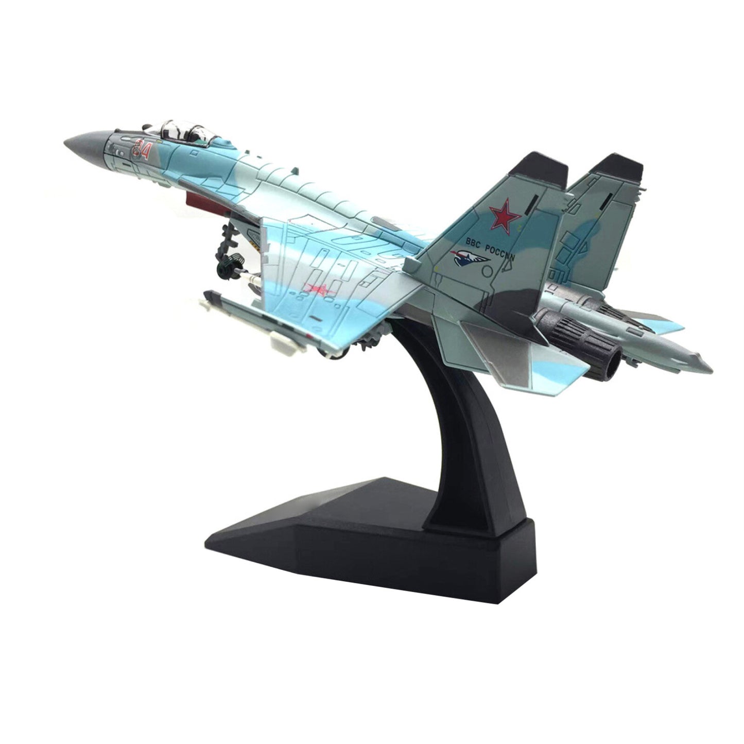 SU-35 Super Flanker Aircraft 1:100 Model Fighter Aviation Military Exhibition