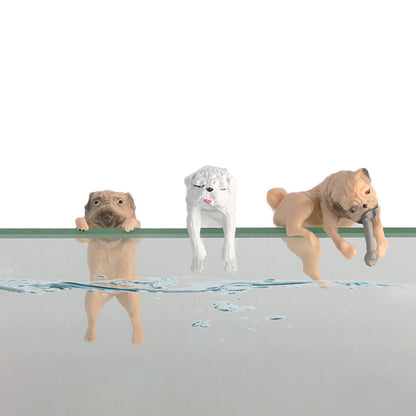 Dog Fish Tank Edge Side Decor Aquarium Landscaping Ornaments Hanging Decoration