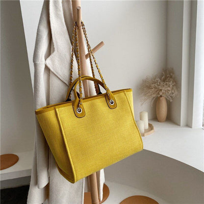 Shoulder Bag Casual Chain Messenger Bags Canvas Leisure Handbags 42*27*16 CM 1PC