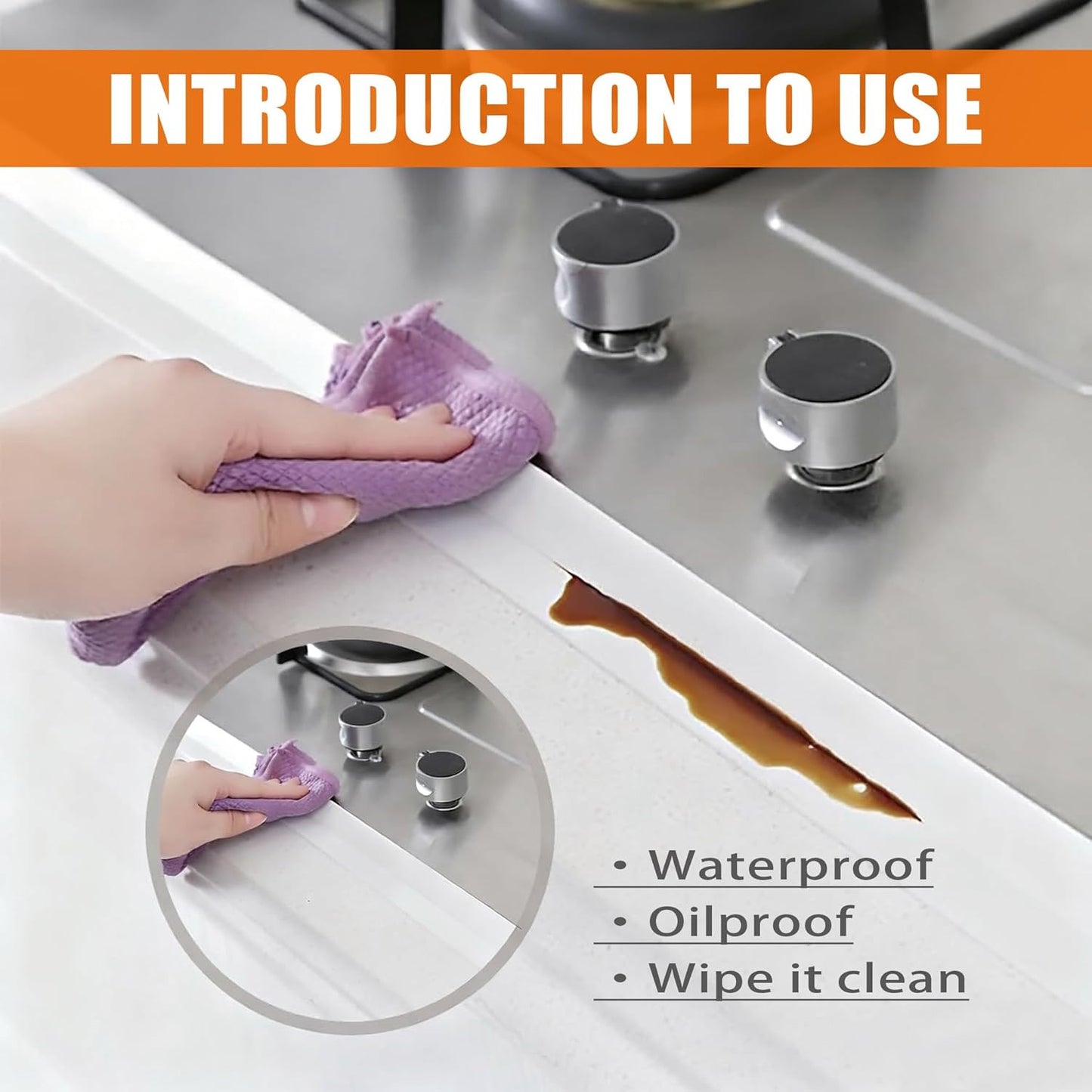 10.5FT PVC Self Adhesive Caulk Sealing Strip Tape For Kitchen Wall Sink Toilet