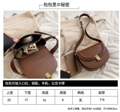 Shoulder Bag Versatile Bag Winter Texture Niche Saddle Bag Polyester Purse 1 PC