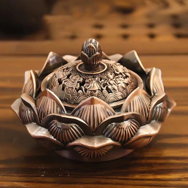 Incense Burner Stick Holders Alloy Copper Delicate Bronze Ruyi Plate Home Decors