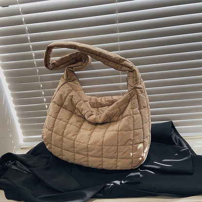 Pattern Shoulder Bag Cotton Handbag Women Tote Bags Padded Ladies Bag