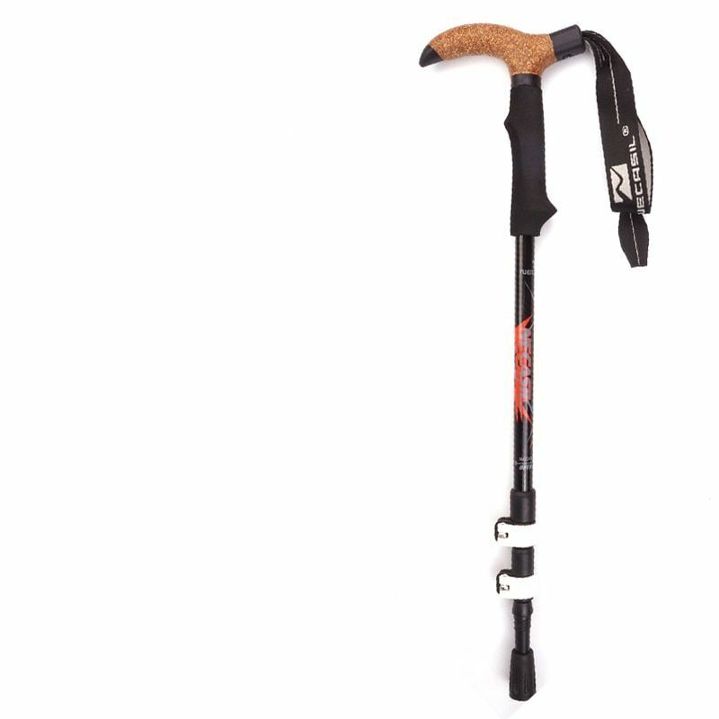 Carbon Walking Sticks Climbing 55-120cm Antiskid Wear Resistance Cork Absorption