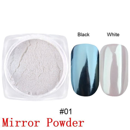 Nail Polish 8ml Jars Silver Gold Mirror Metallic Lacquer UV Gels Soak Off Paints
