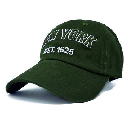 Mens Womens Washed Cotton Vintage NY Est.1625 Baseball Dad Cap Adjustable Hat