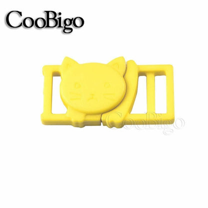 Cat Head Plastic Side Release Buckle Clips Outdoor Backpack Pet Collar 12pcs