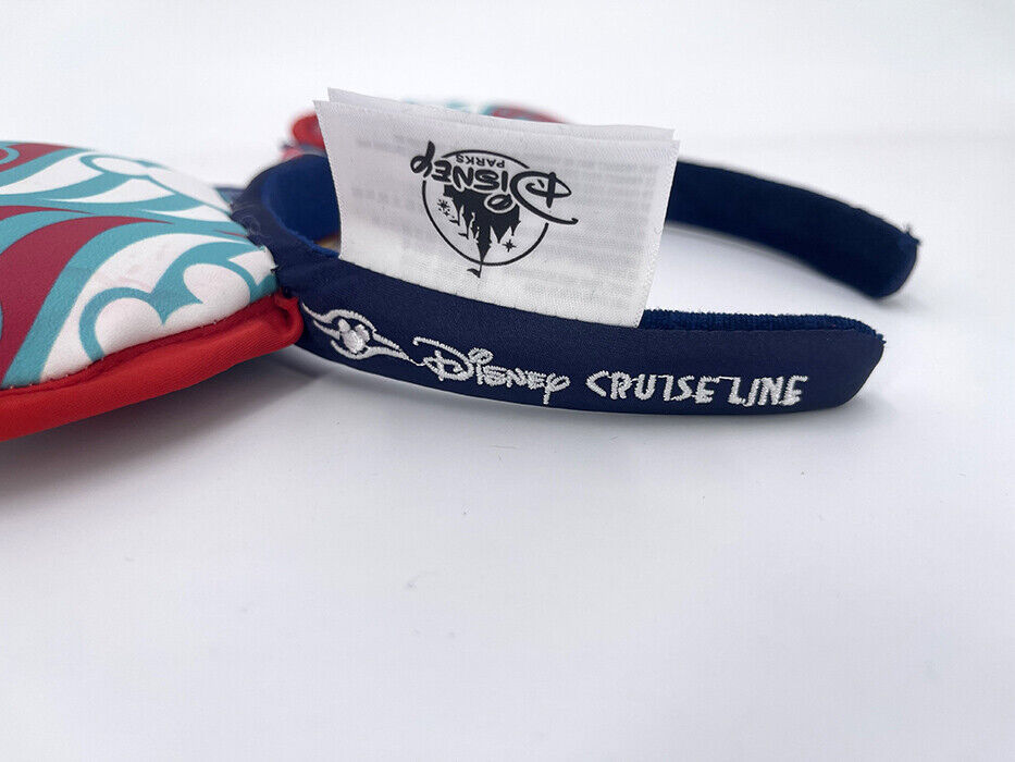 Pink Navy Teal Logo 2022 Cruise Line Headband Minnie Mouse Ears Disney Parks DCL