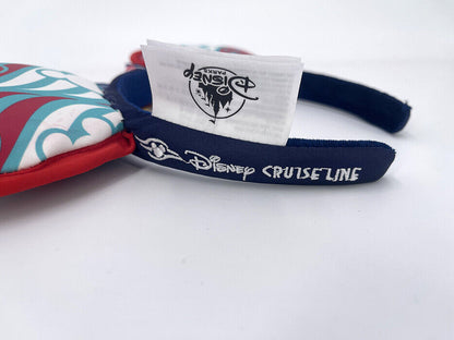 Pink Navy Teal Logo 2022 Cruise Line Headband Minnie Mouse Ears Disney Parks DCL