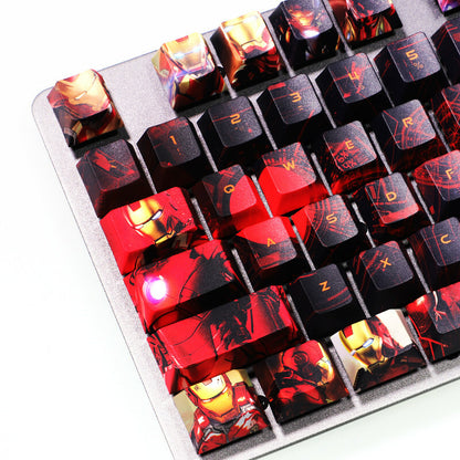 108 New Keys Marvel Iron Man PBT Keycap Set for Mechanical Keyboard Fast Ship