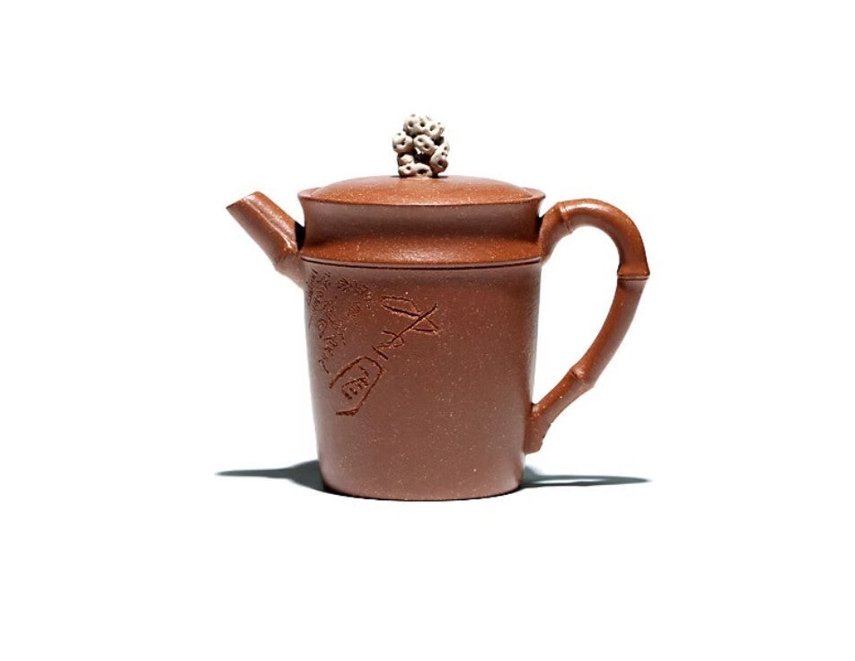 150cc chinese Yixing Handmade Zisha teapot Jiangpo Ni bamboo hu Gongfu Tea Pot