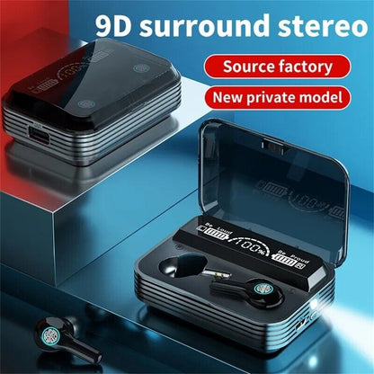 Bluetooth 5.1 Wireless Headset TWS Earphones Stereo Headphones Earbud Waterproof