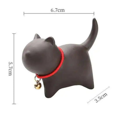 Handmade Purple Clay Cat Tea Pet Ceramic Tea Pet Cute Little Ornament