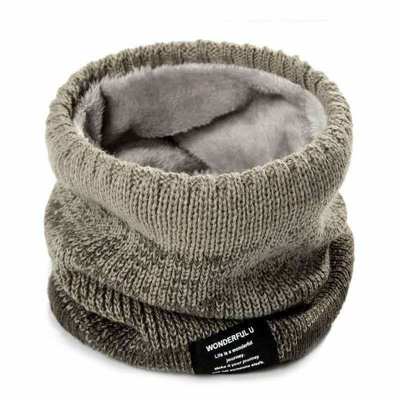 Winter Hiking Scarf Bandana Mask Cashmere Knitted Neck Warmer Face Fleece Shawl