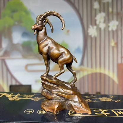 Vintage Bronze Statue Ornament Antique Style Chinese Collectible Figurine