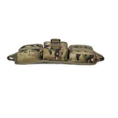 Men's Tactical Fanny Pack Waist Pouch Belt Pack Bum Bag 3 Pockets EDC Hiking