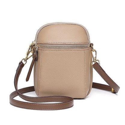 Sling Messenger Purse Handbag Genuine Leather Shell Casual Vintage Shoulder Bags