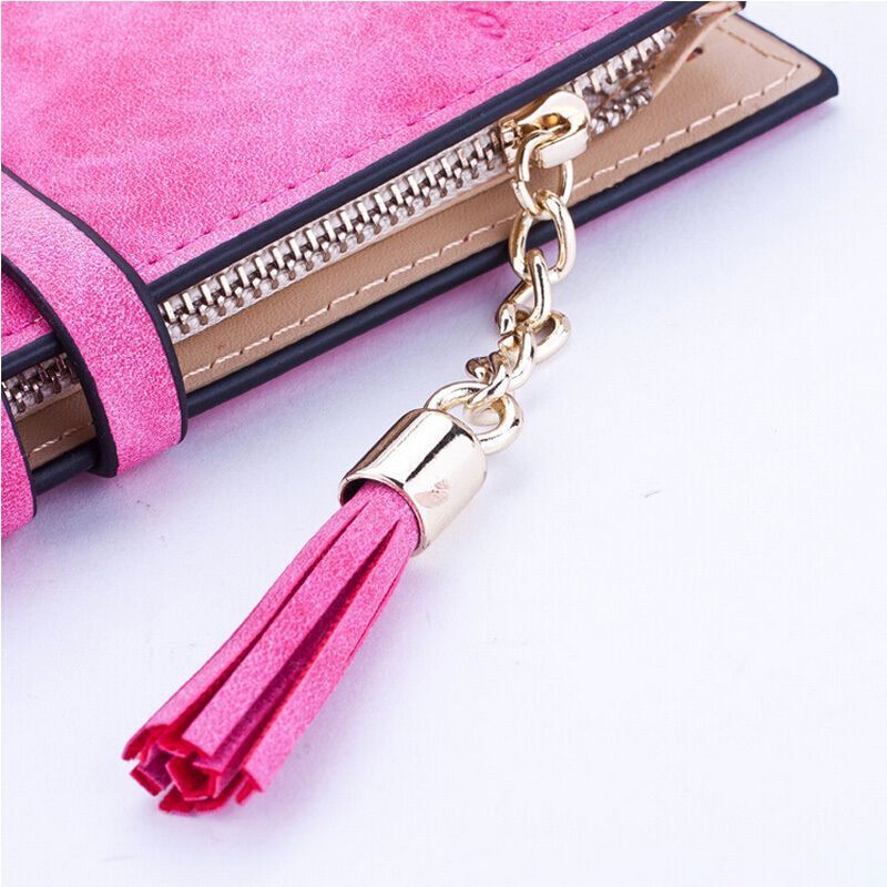 Wallet Clutch Synthetic Leather Tassel Card Holder Phone Bag Money Coin Purses